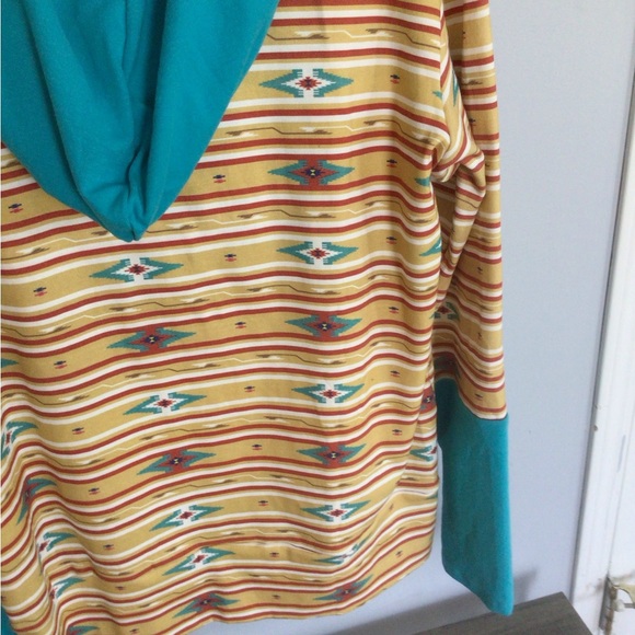 Ampersand Avenue Half-Zip Sweatshirt! Southwest Sunrise! - Picture 8 of 8